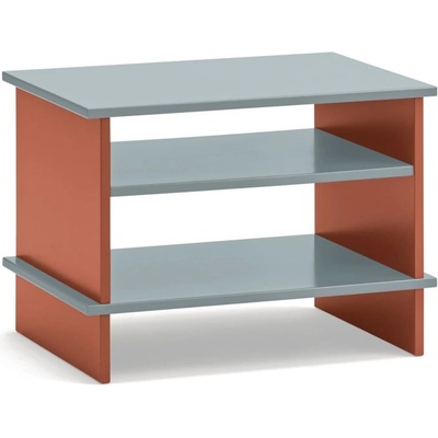 Teulat Нощно шкафче с рафтове тухлен/сиво Inari - Teulat (18774_TE)