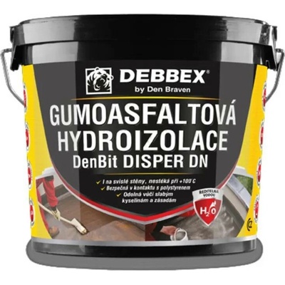 Den Braven Gumoasfaltová hydroizolace DenBit DISPER DN, kbelík 5 kg, černá