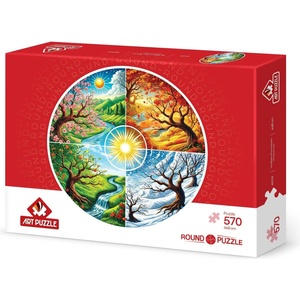 Art Puzzle Кръгъл пъзел Art Puzzle от 570 части - Колелото на четирите сезона (45709)