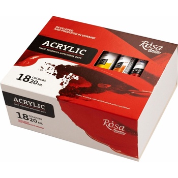Rosa Studio Комплект акрилни бои 18x20ml (9074770)