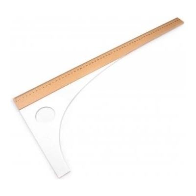 Příložník krejčovský 100 cm - bílý-hnědý – Hledejceny.cz