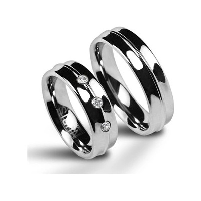 Nubis NWF1023 dámský snubní prsten wolfram se zirkony NWF1023 Zr3