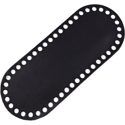 MMboutique Kožené dno na kabelku 30x12 cm černé