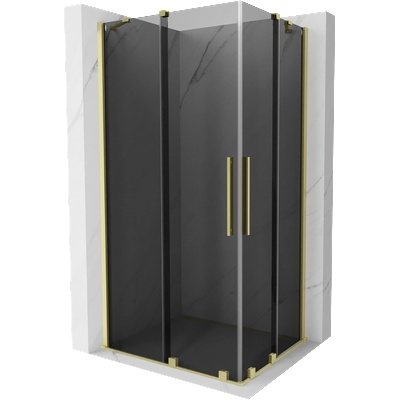 Mexen Velar Duo плъзгаща се душ кабина 90 x 80 см, графит, златна матирана - 871-090-080-42-55 (871-090-080-42-55)
