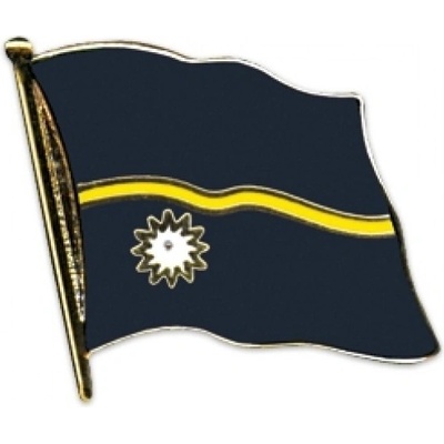 Odznak (pins) 20mm vlajka Nauru - farebný