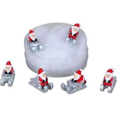 MAKRO Santa na saniach 6ks v krabici 3cmx1cm