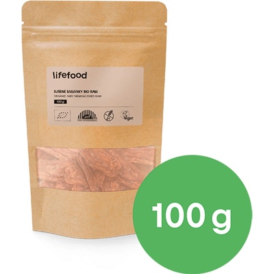 LIFEFOOD Banániky sušené RAW BIO 100 g