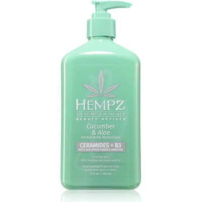 Hempz hydratační tělový krém Cucumber & Aloe s ceramidy + B3 500 ml