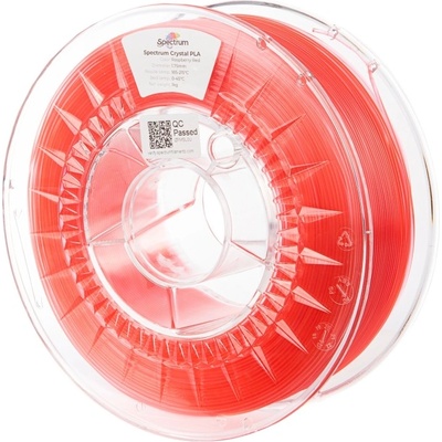 Spectrum 80885 3D филамент, PLA Crystal, 1, 75mm, 1000g, малиново червено (80885)