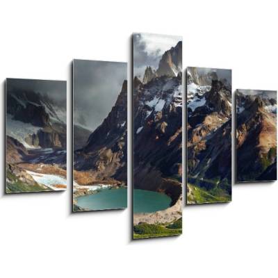 Obraz 5D pětidílný - 150 x 100 cm - Mount Fitz Roy, Patagonia, Argentina Mount Fitz Roy, Patagonie, Argentina
