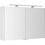 SAPHO Lucie - Огледален шкаф с LED осветление 106x70x17 см, 2 врати, бял LU105-0030 (LU105-0030)