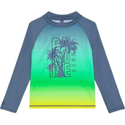 Color Kids T-shirt L/S W. Chest Print-7450-Coronet Blue Modrá