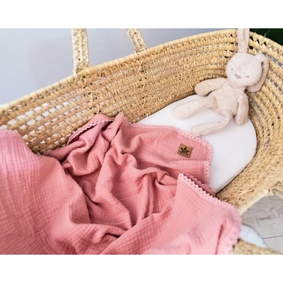 Baby Nellys detská deka ružová