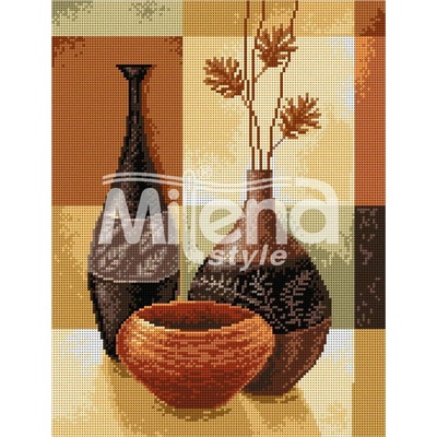 Milena Style Есенни вази 1 - гоблен със схема конци Ariadna 1: 1