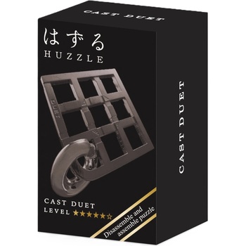Hanayama Метален логически пъзел Hanayama - Mini Huzzle Cast Duet, black (515186)