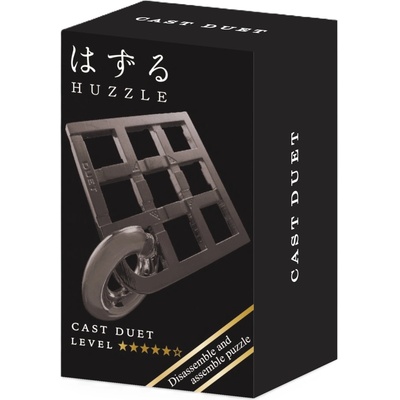 Hanayama Метален логически пъзел Hanayama - Mini Huzzle Cast Duet, black (515186)
