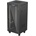 Lanberg Rack Cabinet 19" Free-Standing 24U/600X600 (FlAT Pack) With Glass Door LCD Black V2 (FF01-6624-12BL)