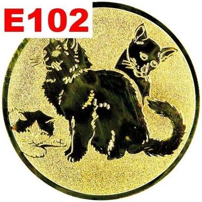 Emblém E102 KOČKY umístění na sportovní pohár nebo medaili 50 mm