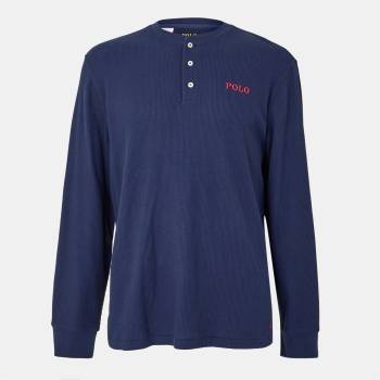 Ralph Lauren Тениска Polo Ralph Lauren Men's Waffle Henley Long Sleeve T-Shirt - Cruise Navy