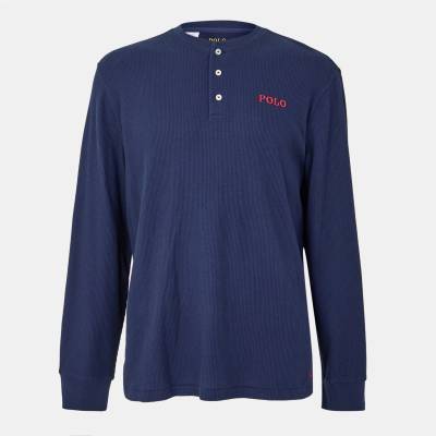 Ralph Lauren Тениска Polo Ralph Lauren Men's Waffle Henley Long Sleeve T-Shirt - Cruise Navy