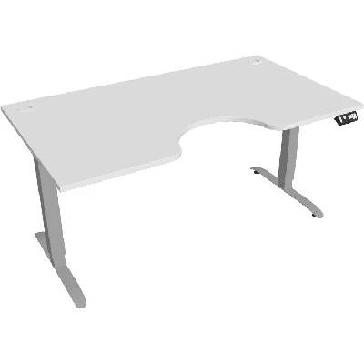 Hobis Office Pro psací stůl Motion MS ERGO 2 Šířka: 160 cm, Barva desky: bílá, Barva kovu: šedá RAL 9006 Šířka 120-180 cm / 27 barevných variant