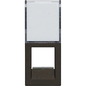 Vimar 30339. CG Адаптер за RJ45 Keystone конектор Linea, 1М, с капак, Black, (VM30339.CG)