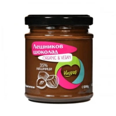 Лешников шоколад 100% Веган 35% Лешници Viki Nuts 200 гр