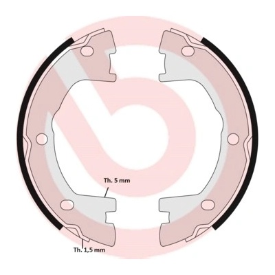 Sada brzd. čeľustí parkov. brzdy BREMBO S A6 506