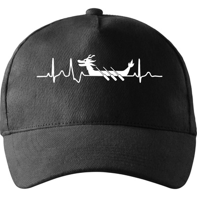 EKG dračia loď so zahnutým šiltom a mosaznou sponou Čierna