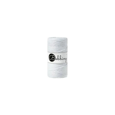 Bobbiny Macramé Cord 3 mm Bílá (White)