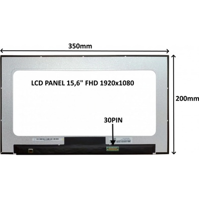 LCD PANEL 15, 6" FHD 1920x1080 30PIN MATNÝ IPS / BEZ ÚCHYTOV 77042505