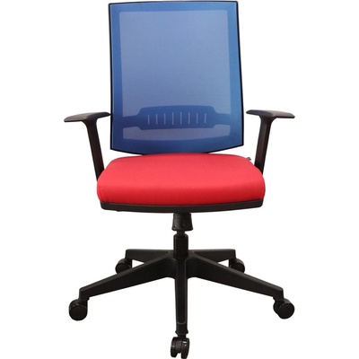 RFG Работен стол RFG Elli 31 W, до 120кг, дамаска/меш, MultiTilt механизъм, коригиране на височината, лумбална опора, заключване в позиция, ергономичен, син (MOON 31/CR10/NF11)