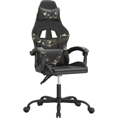 vidaXL otočná černá a maskáčová umělá kůže