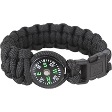 Rothco Survival Paracord s kompasom čierna