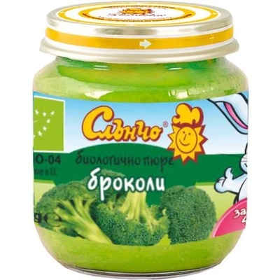 Слънчо Био зеленчуково пюре Слънчо - Броколи, 130 g (4297)