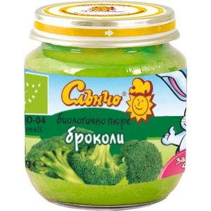 Слънчо Био зеленчуково пюре Слънчо - Броколи, 130 g (4297) - baby