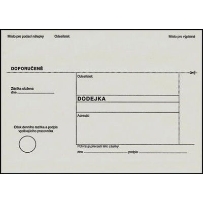 Obálky B6 s dodejkou - bílá / 1000 ks