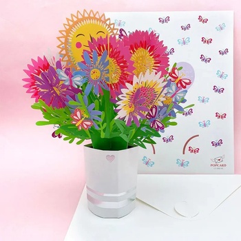 Луксозна 3d картичка Букет със слънце (К86293-4)