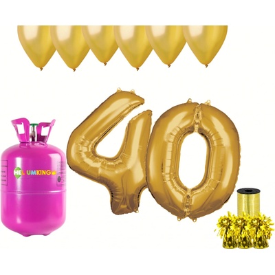 HeliumKing Helium párty set na 40. narozeniny se zlatými balónky