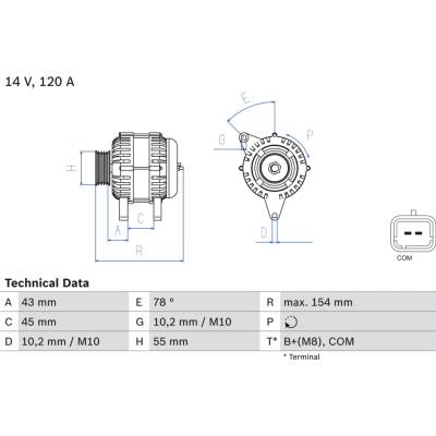 Alternátor BOSCH 0 986 083 840