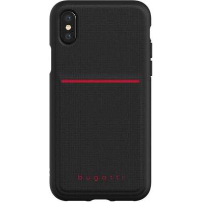 Bugatti Flexcity Snap Case - хибриден кейс с отделение за кредитна карта за iPhone XS, iPhone X (черен)