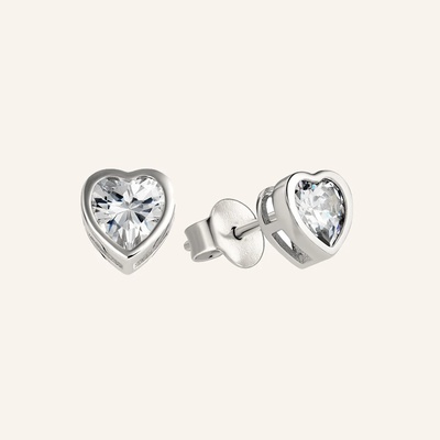 SilveAmo Strieborné náušnice so zirkónom Shiny Love C2F1458