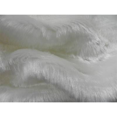 Umelá kožušina, biela, 25 mm vlas metráž: min. 0,2 bm