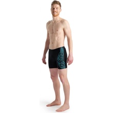 Arena Men's Swim Mid Jammer Graphic Black plavky