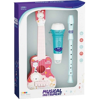 Ocie Музикален комплект Ocie - Укулеле с микрофон и флейта (OTG0993748)