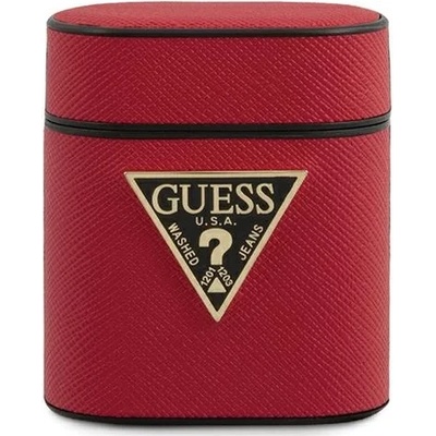 Guess Калъф Guess за AirPods, червен, Saffiano (GUACA2VSATMLRE)
