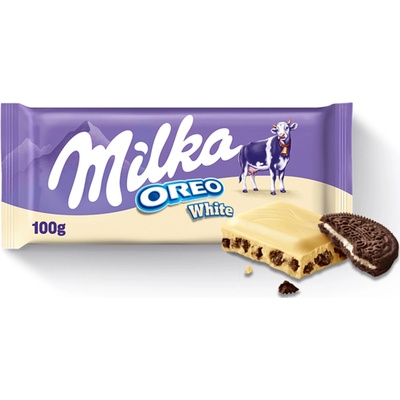 Milka bílá s náplní s příchutí Oreo 100 g
