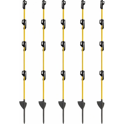 VNT electronics s.r.o. Sklolaminátový sloupek pro elektrický ohradník 110 cm, nášlap a hrot, 4 izolátory - 50 ks