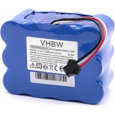 VHBW Батерия за xRobot XR210 / XR510 / KV8, свързана с кабел, 2000 mAh (800118080)