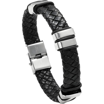 HARAHU Мъжки гривна Гордън - Черен / Сребърен kp19779 (go-19779)